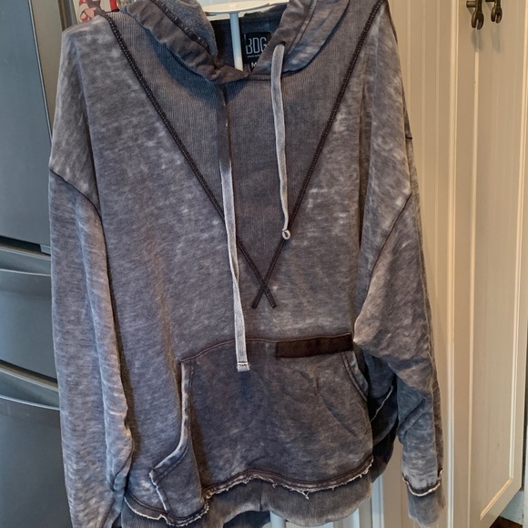 Urban Outfitters oversized‎ hoodie . Light grey distressed - Picture 1 of 5